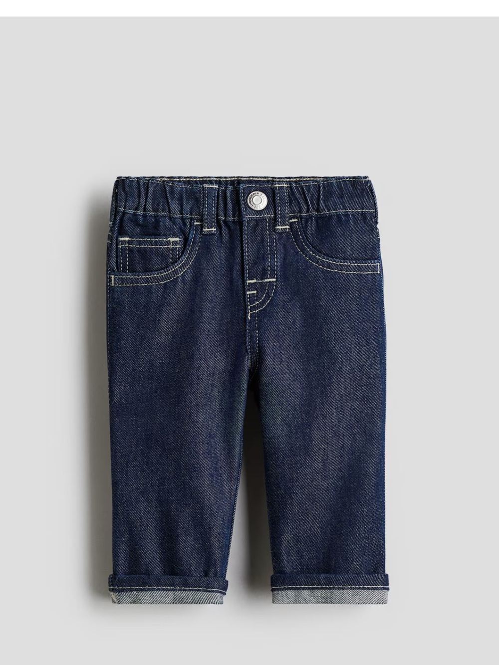 Toddler Dark Blue Denim Pull-On Jeans! 6-8 m NWOT